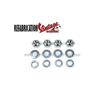 Kit de 4 ecrous Tête bombée de fixation de potence ACMA 125 1952-58